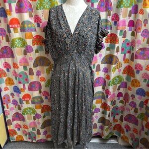 Max Studio Floral Ruffle Sleeve Dress. Medium